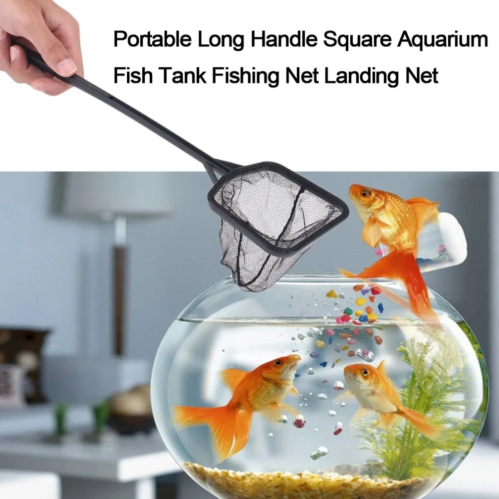 New 35/41/56cm Portable Long Handle Square Aquarium Fish Tank Fishing Net Landing Net For Various Kinds Of Fish
New 35/41/56cm Portable Long Handle Square Aquarium Fish Tank Fishing Net Landing Net For Various Kinds Of Fish