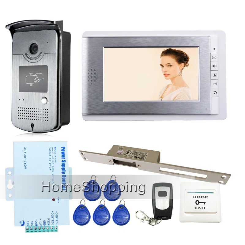 Brand New 7" Color Screen Video Door Phone Intercom Entry System + RFID Access Camera + 250mm Electric Strike Lock FREE SHIPPING
Brand New 7" Color Screen Video Door Phone Intercom Entry System + RFID Access Camera + 250mm Electric Strike Lock FREE SHIPPING