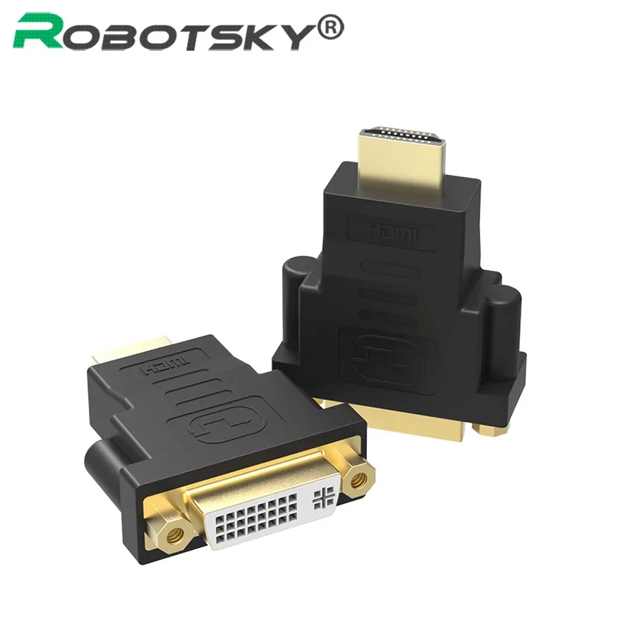 1080P Gold Plated DVI 24+5 Female to HDMI Male Converter Plug HDMI to DVI Convert Adapter For HDTV LCD PS3 PC NoteBook Connector
1080P Gold Plated DVI 24+5 Female to HDMI Male Converter Plug HDMI to DVI Convert Adapter For HDTV LCD PS3 PC NoteBook Connector