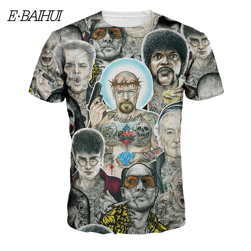 E-BAIHUI New fashion 3D character Print T-shirt Men Short Sleeve t-shirts Summer Tops Tees swag brand T shirt plus size S-3XL
E-BAIHUI New fashion 3D character Print T-shirt Men Short Sleeve t-shirts Summer Tops Tees swag brand T shirt plus size S-3XL