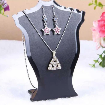 Jewelry Display Stand Pendant Necklace Chain Holder Earring Bust Display Stand Showcase Rack Black Showing Packaging Display
Jewelry Display Stand Pendant Necklace Chain Holder Earring Bust Display Stand Showcase Rack Black Showing Packaging Display