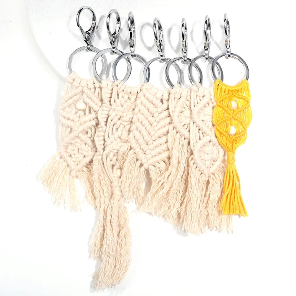 Macrame Keychain Weave Bohemia Keyring Handmade Bag Charm Boho Jewelry Idear for Friends Mom Women
Macrame Keychain Weave Bohemia Keyring Handmade Bag Charm Boho Jewelry Idear for Friends Mom Women