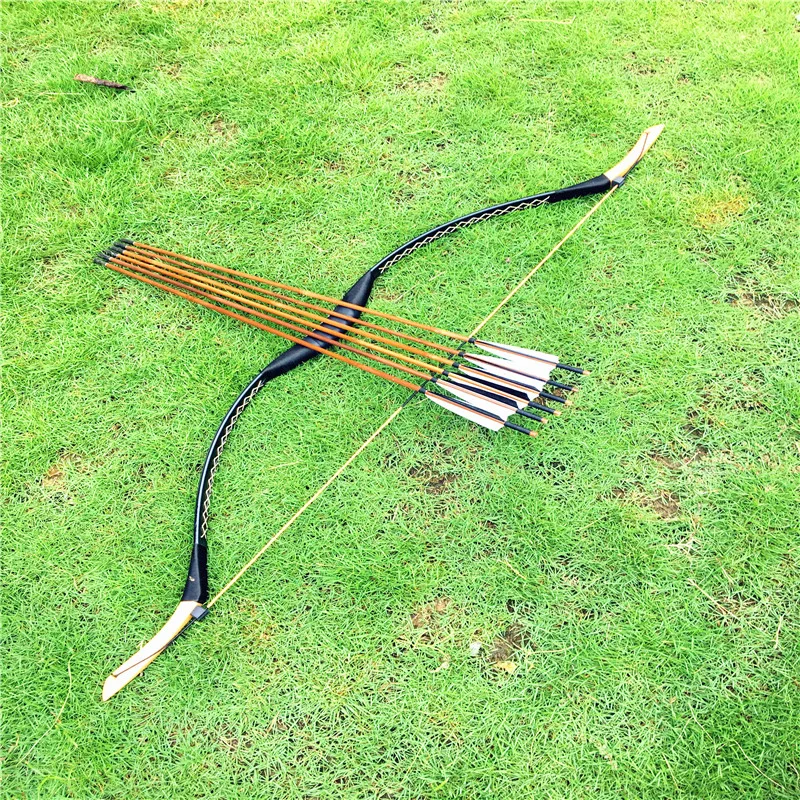 20-80lbs New Mongolian Bow Archery Handmade Hunting leather Longbow Recurve bow+6 black and whitebamboo arrows
20-80lbs New Mongolian Bow Archery Handmade Hunting leather Longbow Recurve bow+6 black and whitebamboo arrows
