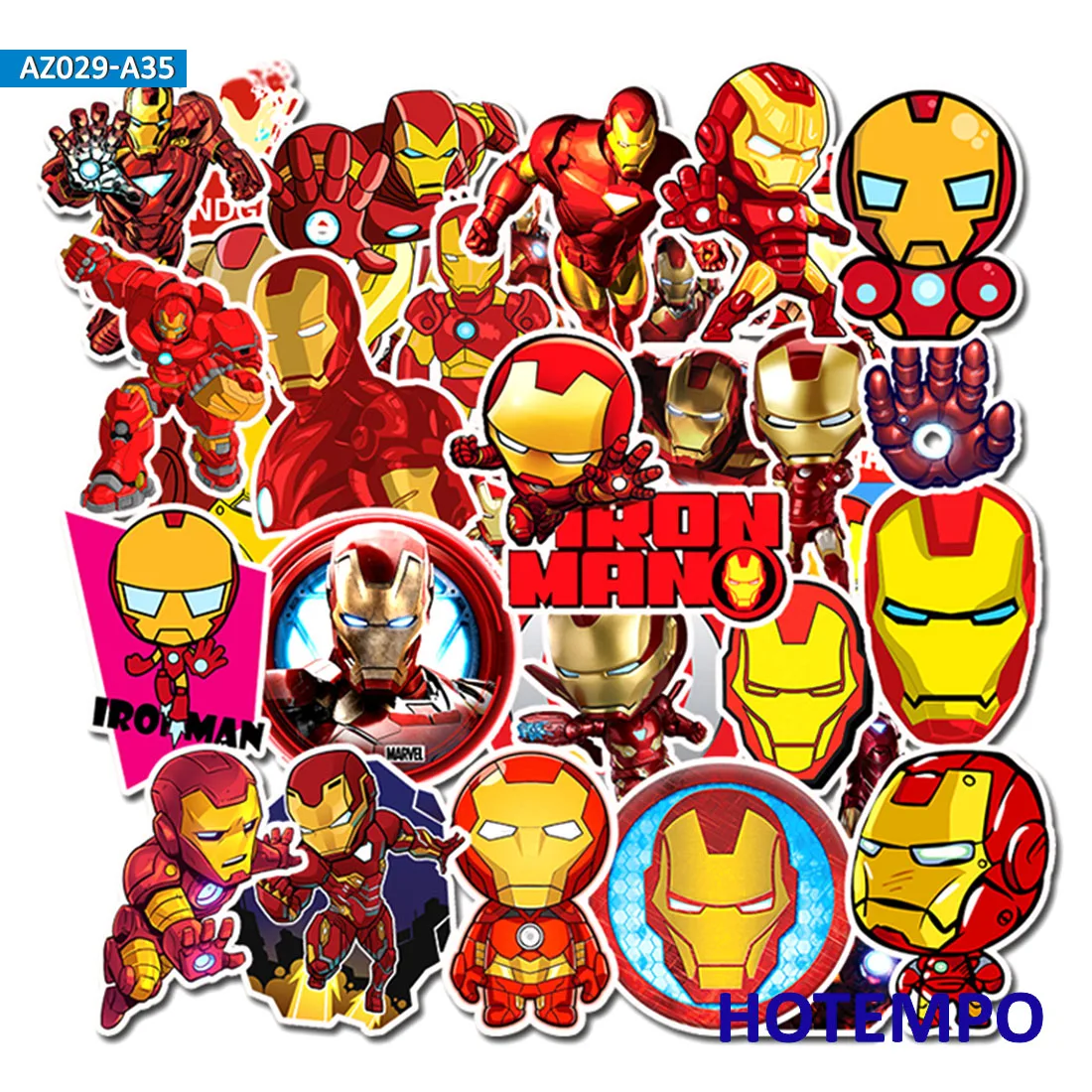 35pcs Tony Stark Iron Man Stickers Super Hero Marvel for Mobile Phone Laptop Luggage Suitcase Skateboard Bicycle Decal Stickers
35pcs Tony Stark Iron Man Stickers Super Hero Marvel for Mobile Phone Laptop Luggage Suitcase Skateboard Bicycle Decal Stickers