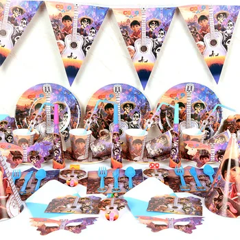 92Pcs/lot COCO heme Disposable Tableware Sets Children Birthday Party Supplies Decorations Cup+Plate+Napkin+Straw+Mask
92Pcs/lot COCO heme Disposable Tableware Sets Children Birthday Party Supplies Decorations Cup+Plate+Napkin+Straw+Mask