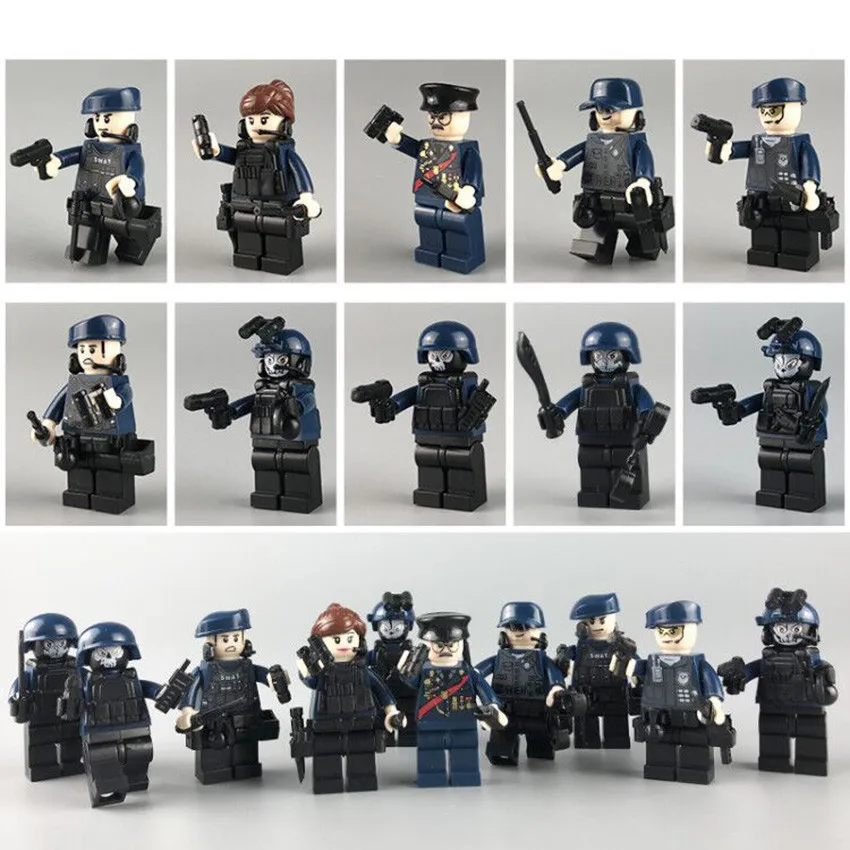 Building Blocks Kids Toys SWAT POLICE special forces Military blocks 6-12 ages Children Best Gifs Compatible Legoingly
Building Blocks Kids Toys SWAT POLICE special forces Military blocks 6-12 ages Children Best Gifs Compatible Legoingly