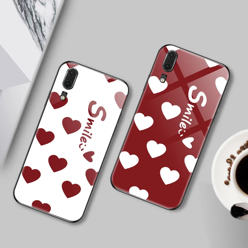Love Heart Wave Point Glass Case For Huawei Honor 8X 7A View 20 Pro Note 10 9 P30 P20 Lite P Smart Plus Y6 Y9 2018 2019 TPU Capa
Love Heart Wave Point Glass Case For Huawei Honor 8X 7A View 20 Pro Note 10 9 P30 P20 Lite P Smart Plus Y6 Y9 2018 2019 TPU Capa