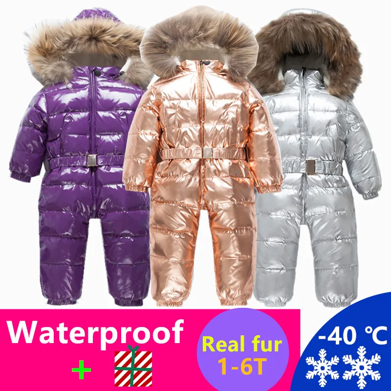 -40 Russion Winter Baby Fur Collar Warm Rompers Child Hooded Windproof White Duck Down Jumpsuits Children Outdoor Cold Ski coat
-40 Russion Winter Baby Fur Collar Warm Rompers Child Hooded Windproof White Duck Down Jumpsuits Children Outdoor Cold Ski coat