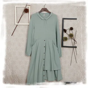 Japanese Lolita Sweet Mori Girl Bohemian Hippie Boho Vintage Retro Cotton Linen Pocket Long Sleeve Loose Women Autumn Dress
Japanese Lolita Sweet Mori Girl Bohemian Hippie Boho Vintage Retro Cotton Linen Pocket Long Sleeve Loose Women Autumn Dress