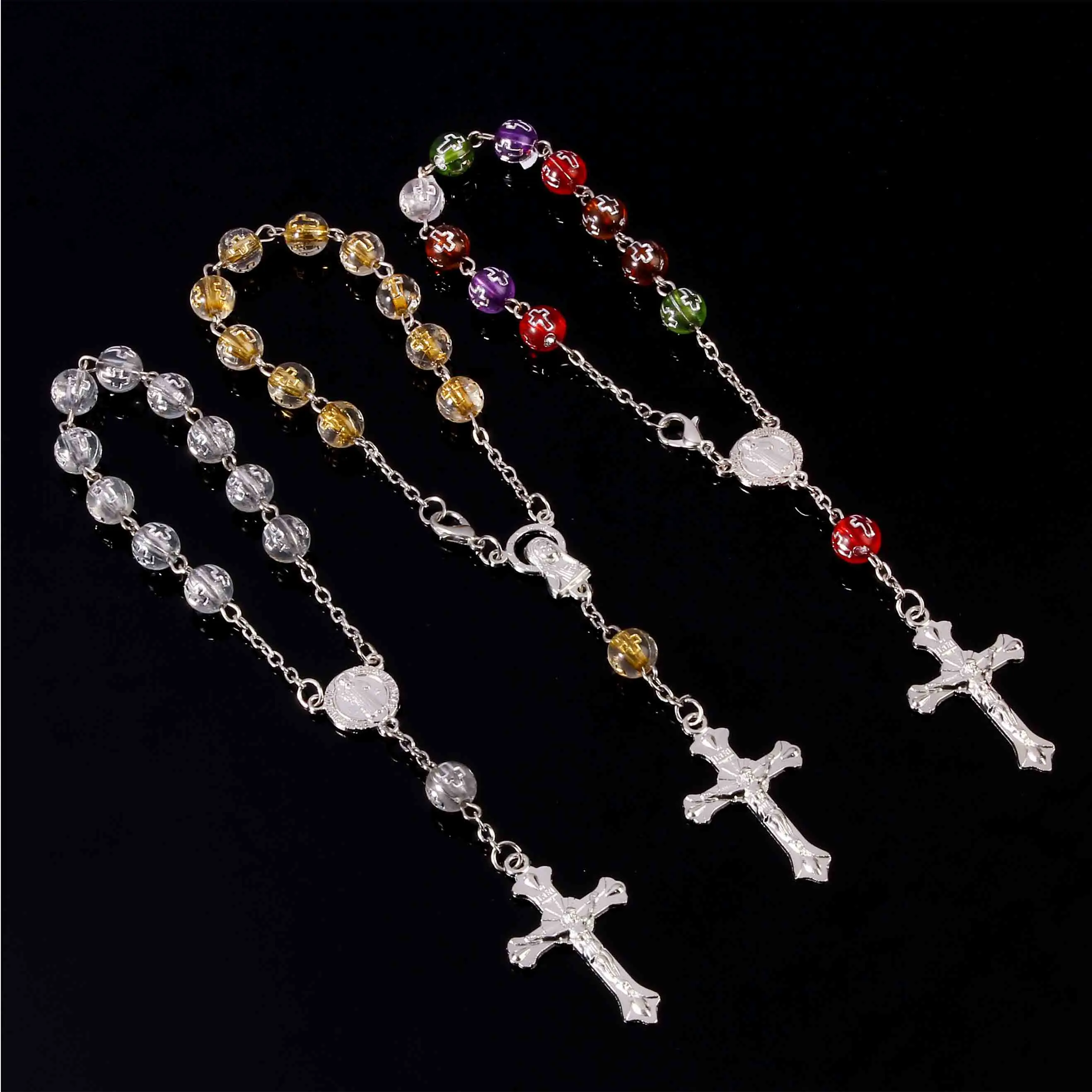 48 Pieces / Rosary Cross Bracelet Cross St. Benedict Rosary Holy Center Mercy Saints Religious Icon Beaded Bracelet Jesus
48 Pieces / Rosary Cross Bracelet Cross St. Benedict Rosary Holy Center Mercy Saints Religious Icon Beaded Bracelet Jesus