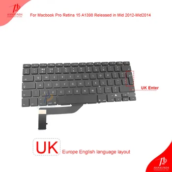 Original new Laptop Built-in keyboard for the 15" MacBook Pro Retina A1398 released in 2013-2015 UK Europe English replacement
Original new Laptop Built-in keyboard for the 15" MacBook Pro Retina A1398 released in 2013-2015 UK Europe English replacement