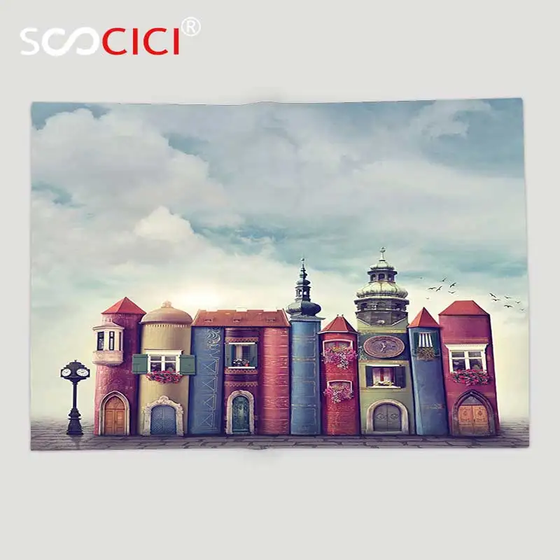 Custom Soft Fleece Throw Blanket Fantasy House Decor City With Old Books Style Buildings Birds Cloudy Sky Literature Magic Fun
Custom Soft Fleece Throw Blanket Fantasy House Decor City With Old Books Style Buildings Birds Cloudy Sky Literature Magic Fun