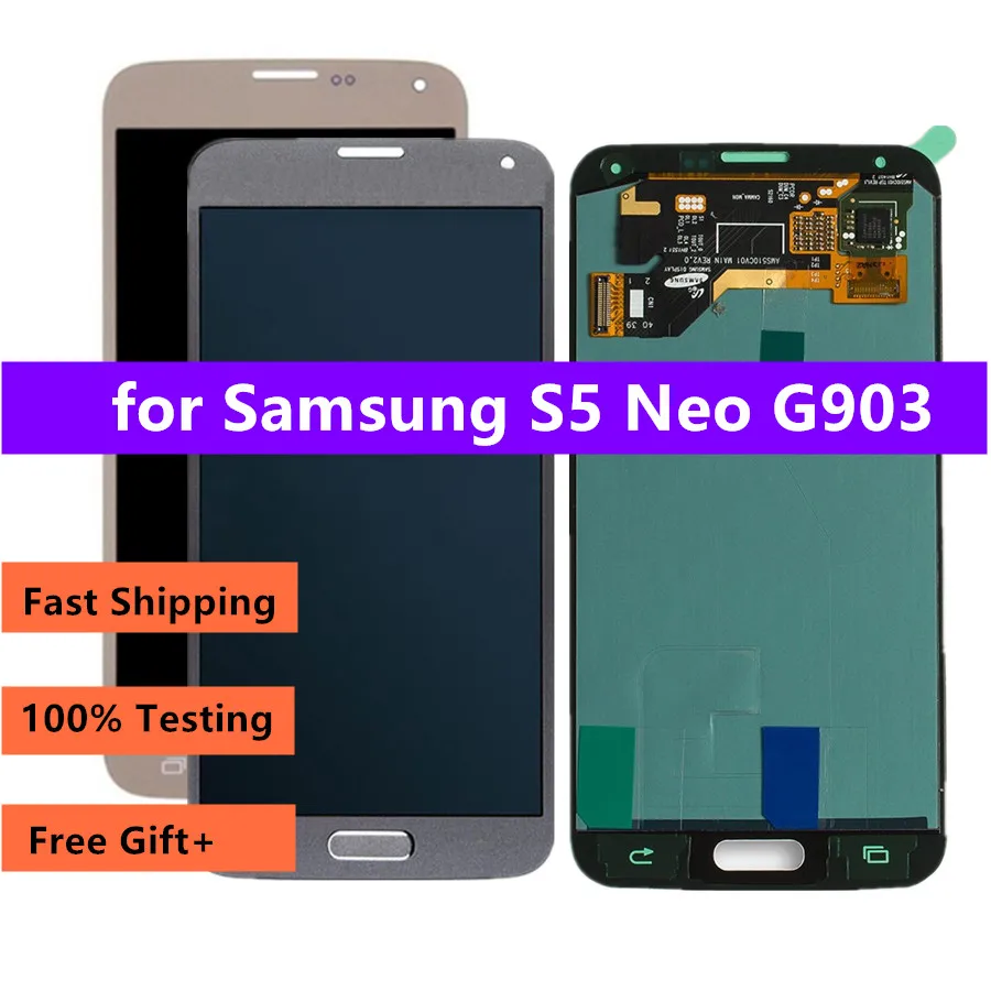 Original Screen Replacement for Samsung S5 Neo LCD Display Touch Screen Digitizer Assembly G903,Black White
Original Screen Replacement for Samsung S5 Neo LCD Display Touch Screen Digitizer Assembly G903,Black White