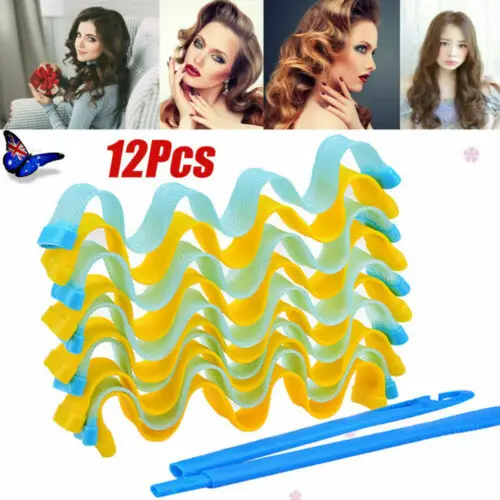 12Pcs 30cm Wave Formers Magic Long Hair Curlers Spiral Ringlets Wave Curl Leverage Rollers Formers Ripple Hair Curlers
12Pcs 30cm Wave Formers Magic Long Hair Curlers Spiral Ringlets Wave Curl Leverage Rollers Formers Ripple Hair Curlers