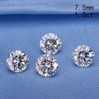DEF color 7.5mm 1.5 carats round shape brilliant cut moissanites loose stone syn beads for jewelry making
DEF color 7.5mm 1.5 carats round shape brilliant cut moissanites loose stone syn beads for jewelry making