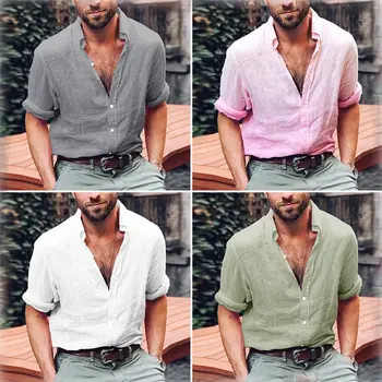 Hirigin Comfortable Button Men Shirts Fashion Men's Slim Thin Fit V Neck Long Sleeve Loose Shirts Casual Tops Blouse Plus Size
Hirigin Comfortable Button Men Shirts Fashion Men's Slim Thin Fit V Neck Long Sleeve Loose Shirts Casual Tops Blouse Plus Size