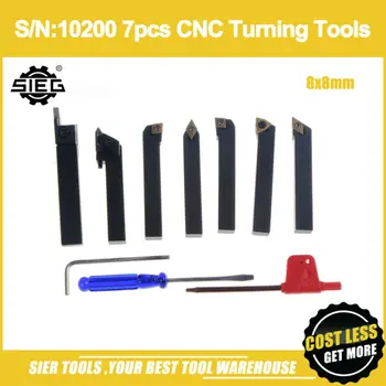Free Shipping!/S/N:10200 7PCS 8x8mm CNC Indexable Turning Tools/SIEG Lathe Cutting Set
Free Shipping!/S/N:10200 7PCS 8x8mm CNC Indexable Turning Tools/SIEG Lathe Cutting Set