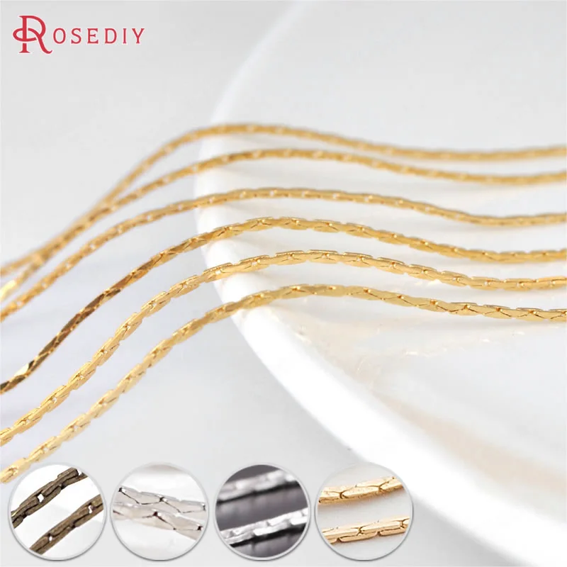 

Wholesale Width 0.5mm /0.8mm Gold color Copper Jadoku Chains Diy Fashion Findings Accessories (JM2608)