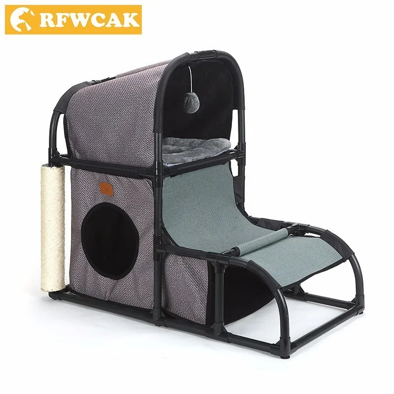 RFWCAK Cat Toy House Bed Hanging Balls Tree Kitten Furniture Scratchers Solid Wood for Cats Climbing Frame Removable Cat Condos
RFWCAK Cat Toy House Bed Hanging Balls Tree Kitten Furniture Scratchers Solid Wood for Cats Climbing Frame Removable Cat Condos