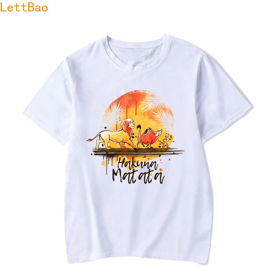 camisetas hombre Hakuna Matata t shirt men/women cotton tops couple clothes vogue style lion king cartoon print tee shirt homme
camisetas hombre Hakuna Matata t shirt men/women cotton tops couple clothes vogue style lion king cartoon print tee shirt homme
