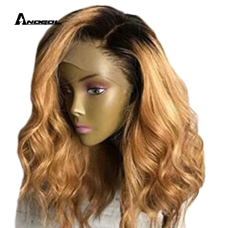 Anogol 180% Density Long Body Wave 24" Heat Resistant Hair Ombre Color T1b 27 Blonde Synthetic Lace Front Wigs For Black Women
Anogol 180% Density Long Body Wave 24" Heat Resistant Hair Ombre Color T1b 27 Blonde Synthetic Lace Front Wigs For Black Women