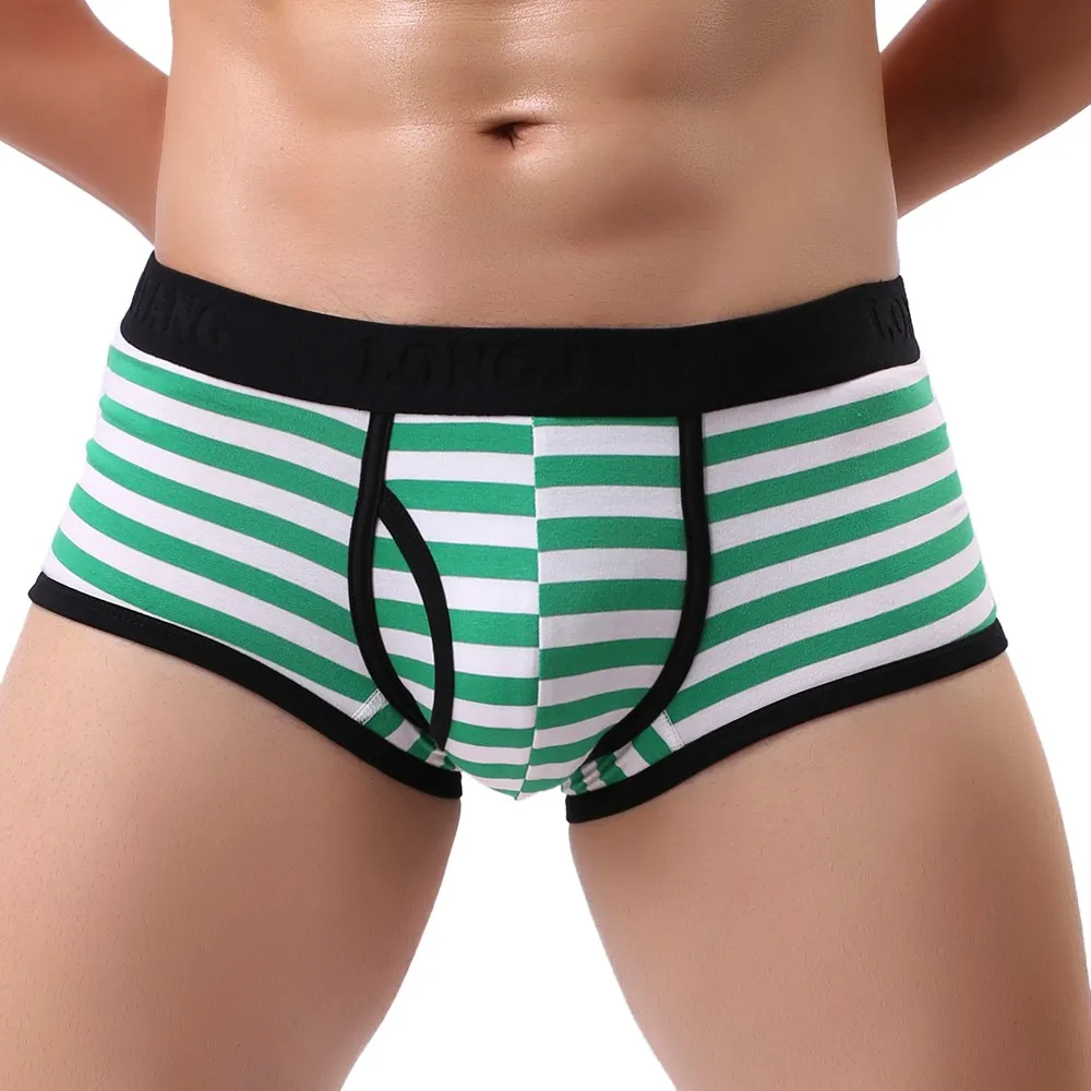 

snowshine YL5 Sexy Mens Striped Breathe Underwear Briefs Bulge Pouch Shorts Underpants free shipping