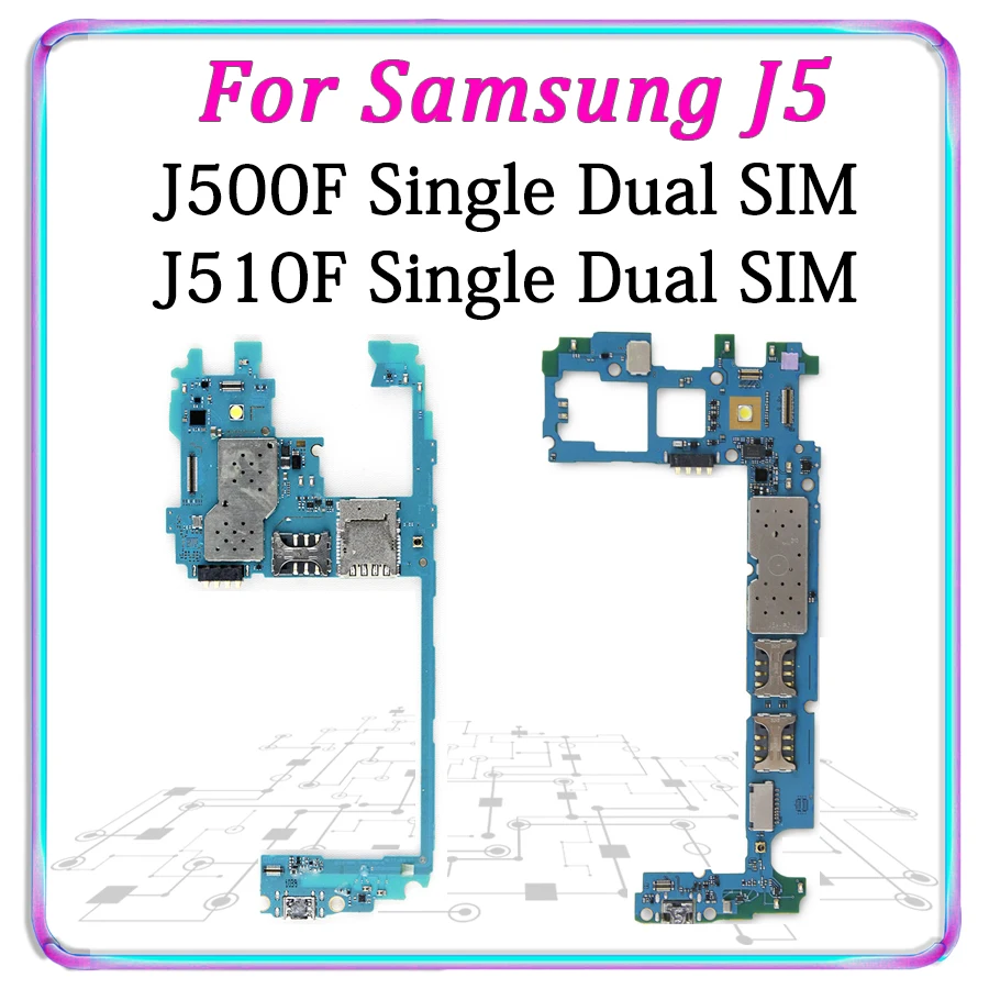 Original Motherboard For Samsung Galaxy J5 500F 510F Single Dual SIM Unlocked Mainboard Android Logic Board Good Working Plate
Original Motherboard For Samsung Galaxy J5 500F 510F Single Dual SIM Unlocked Mainboard Android Logic Board Good Working Plate