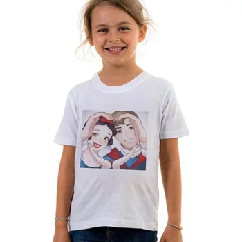 Summer Vogue Princess Prince Print Girls T Shirt Kawaii Cartoon print Funny Girls Shirts Harajuku Girl Child Tshirt Clothes Teen
Summer Vogue Princess Prince Print Girls T Shirt Kawaii Cartoon print Funny Girls Shirts Harajuku Girl Child Tshirt Clothes Teen