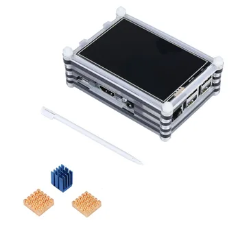 Raspberry Pi 3 Model B+3.5 inch LCD Display Screen with Acrylic Case and Aluminum Copper Heat Sink for RPI 3 B+/B
Raspberry Pi 3 Model B+3.5 inch LCD Display Screen with Acrylic Case and Aluminum Copper Heat Sink for RPI 3 B+/B