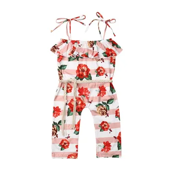 Summer Boho Kids Baby Girl Flowers Romper Sleeveless Strap Lace-up Jumpsuit with Belt Girl Long Pants Milk Slik Sunsuits 1-6Y
Summer Boho Kids Baby Girl Flowers Romper Sleeveless Strap Lace-up Jumpsuit with Belt Girl Long Pants Milk Slik Sunsuits 1-6Y