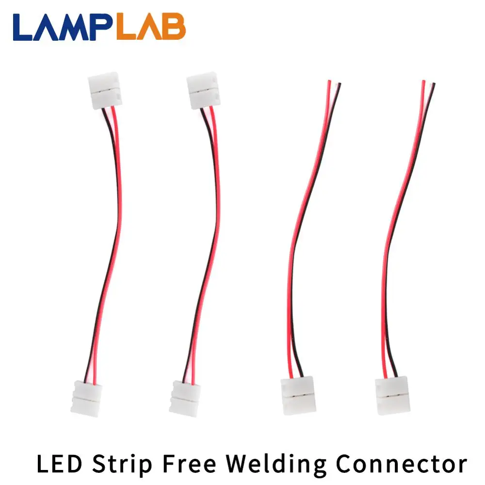 Connector Diode Tape wires For LED Strip 2pin 10mm / 2pin 8mm with Free Welding SMD2835 5050 5pcs/lot
Connector Diode Tape wires For LED Strip 2pin 10mm / 2pin 8mm with Free Welding SMD2835 5050 5pcs/lot