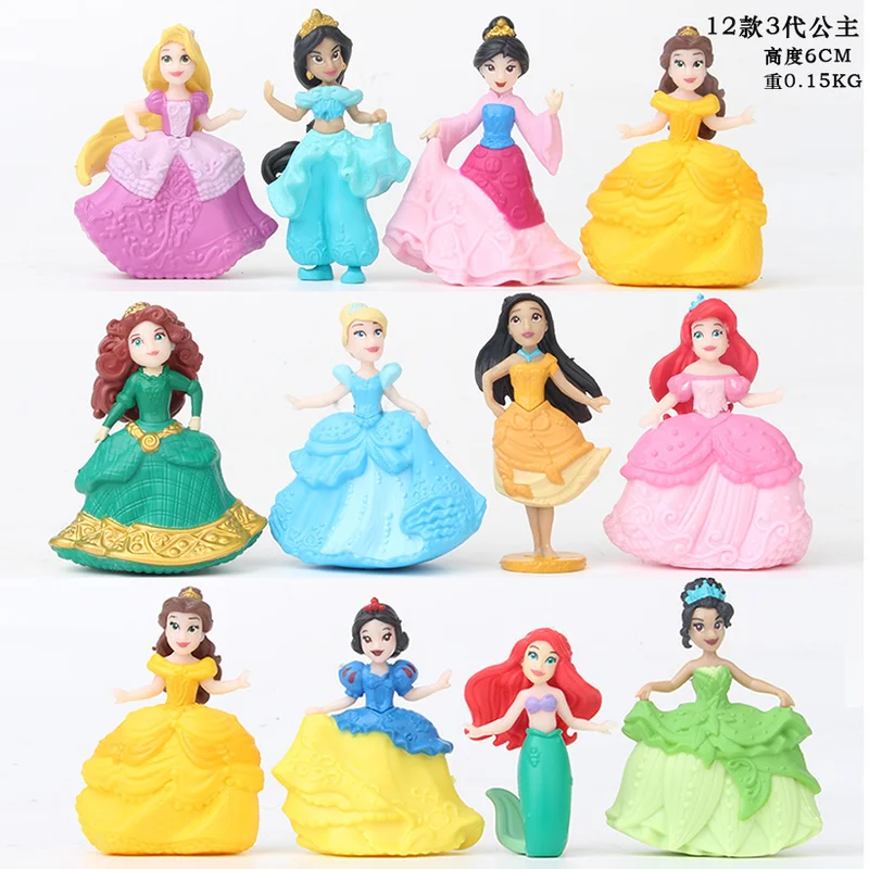 12pcs/set Disney figures movie Princess Moana Snow White Merida Mermaid Tiana Jasmine pvc action figure kids collection toy doll
12pcs/set Disney figures movie Princess Moana Snow White Merida Mermaid Tiana Jasmine pvc action figure kids collection toy doll