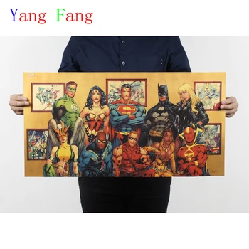 Vintage DC Comics Justice League Superheroes Movie Poster Retro Kraft Paper Bar Cafe Home Decor Painting Wall Sticker 70x34cm
Vintage DC Comics Justice League Superheroes Movie Poster Retro Kraft Paper Bar Cafe Home Decor Painting Wall Sticker 70x34cm