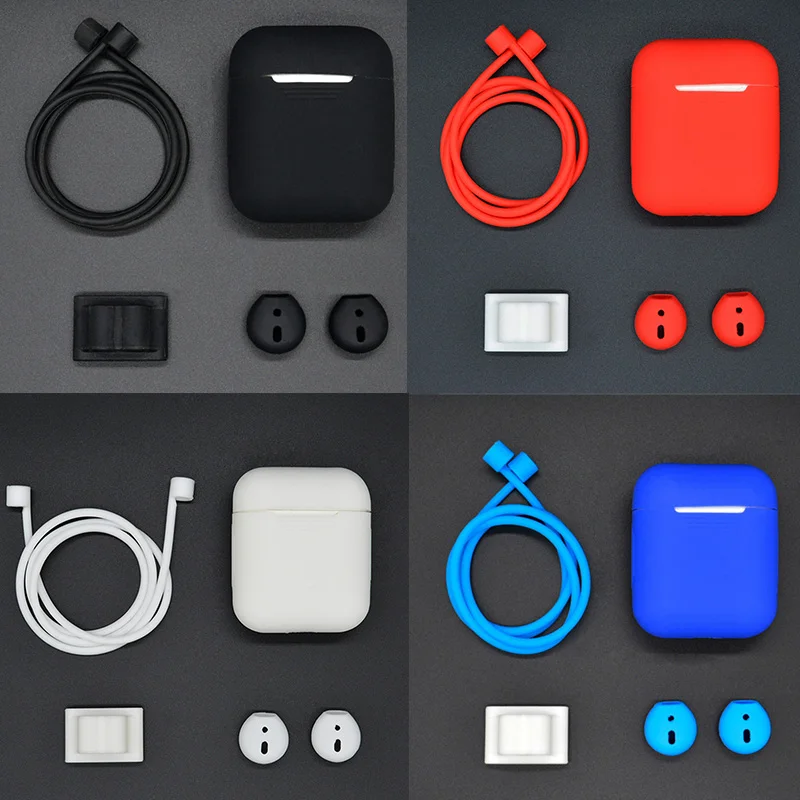 Силиконовый чехол для Apple Airpods 4 в 1 аксессуары беспроводных наушников|Аксессуары