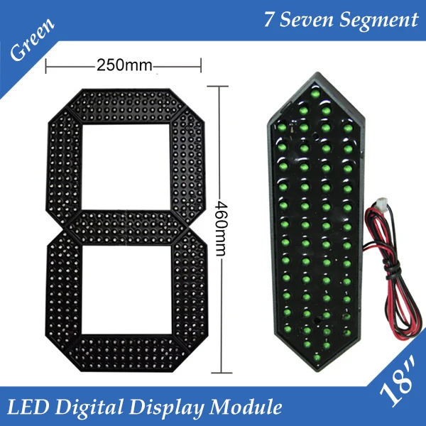 10pcs/lot 18" Green Color Outdoor 7 Seven Segment LED Digital Number Module for Gas Price LED Display module
10pcs/lot 18" Green Color Outdoor 7 Seven Segment LED Digital Number Module for Gas Price LED Display module