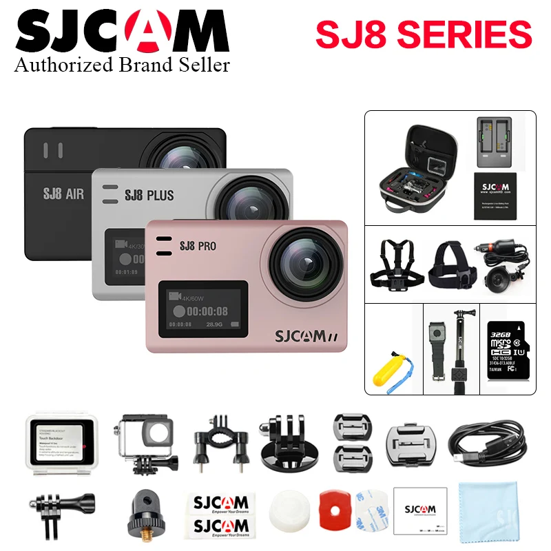 Big Box SJCAM SJ8 Pro & SJ8 Plus & SJ8 Air 4K 60FPS WiFi Remote Helmet Sports Action Camera Ambarella H22 Touch Screen Sport DV
Big Box SJCAM SJ8 Pro & SJ8 Plus & SJ8 Air 4K 60FPS WiFi Remote Helmet Sports Action Camera Ambarella H22 Touch Screen Sport DV