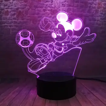 Mickey Mouse Anime Figure 3D Nightlight LED 7 Colors Changing Light Football Mickey Cartoon Model Toys Birthday Party
Mickey Mouse Anime Figure 3D Nightlight LED 7 Colors Changing Light Football Mickey Cartoon Model Toys Birthday Party