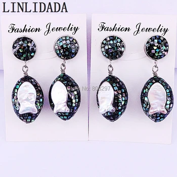 4Pair New Style Charms Pave Tiny Abalone Shell And Freshwater Pearl Drop Dangle Earrings Fashion Jewelry For Women
4Pair New Style Charms Pave Tiny Abalone Shell And Freshwater Pearl Drop Dangle Earrings Fashion Jewelry For Women