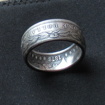 Coin Ring 90% Silver Handcraft Rings Vintage Handmade from Morgan Silver Dollar 1878 "Eagle" US Size 9-15#
Coin Ring 90% Silver Handcraft Rings Vintage Handmade from Morgan Silver Dollar 1878 "Eagle" US Size 9-15#