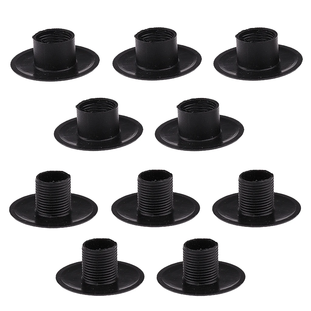 20Pcs Plastic Foosball Bearing Table Football Edge Bearings with Thread Table Football Machine Accessory Black