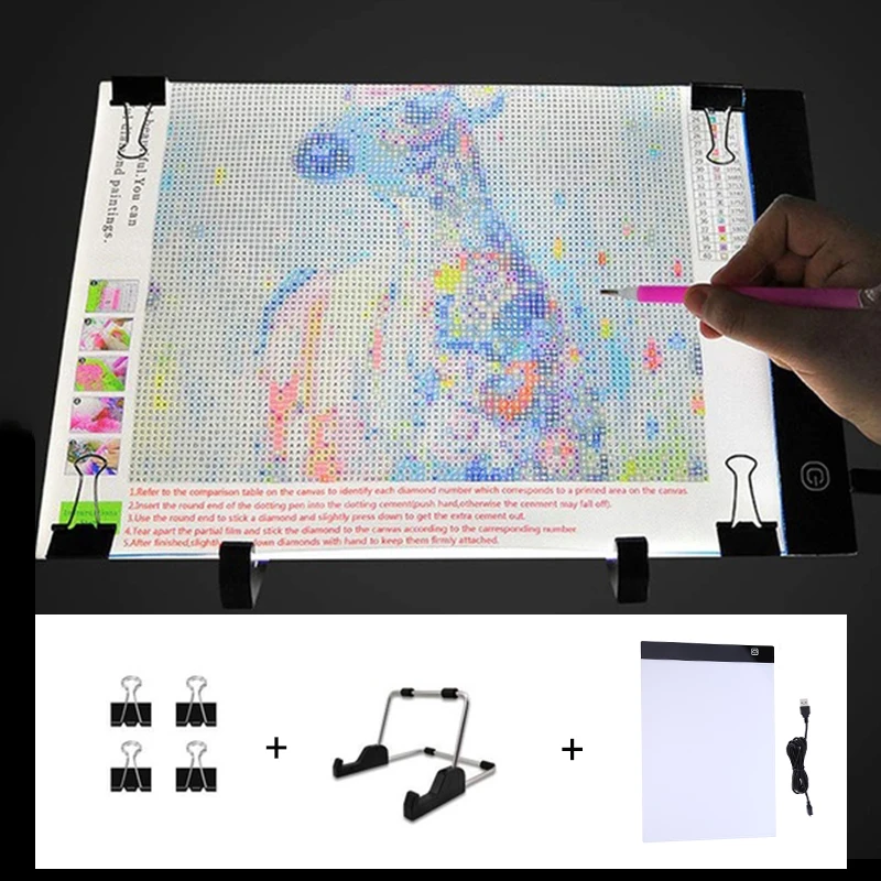 5D Diamond Painting Accessories A4 LED Light Box Tracer Digital Tablet Graphic Tablet Writing Painting Drawing Tracing Copy Pad
5D Diamond Painting Accessories A4 LED Light Box Tracer Digital Tablet Graphic Tablet Writing Painting Drawing Tracing Copy Pad