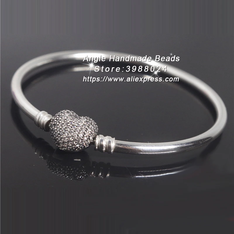 2017 Valentine S925 Sterling Silver Bangle with Heart-shaped Clasp and Cubic Zirconia Fit European Charms Beads P003
2017 Valentine S925 Sterling Silver Bangle with Heart-shaped Clasp and Cubic Zirconia Fit European Charms Beads P003