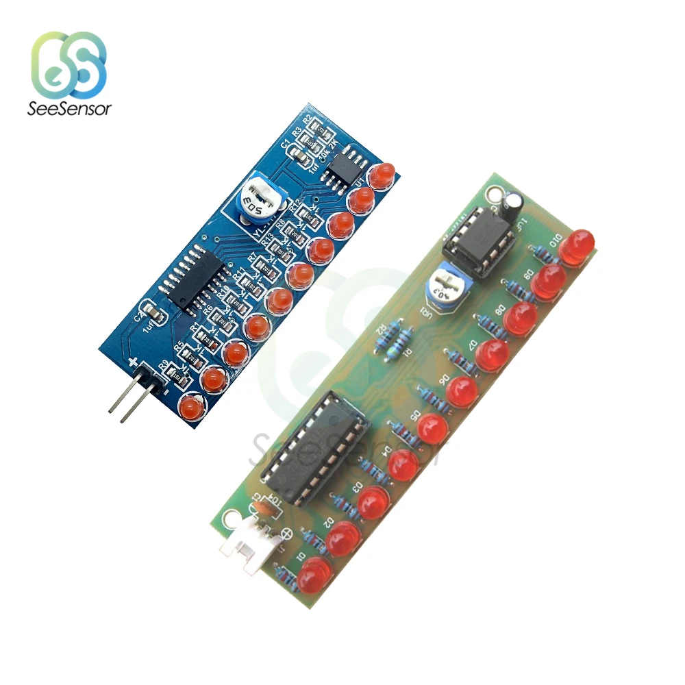 NE555 + CD4017 светильник проточный светодиодный мигающий s модуль DIY Kit наборы умной