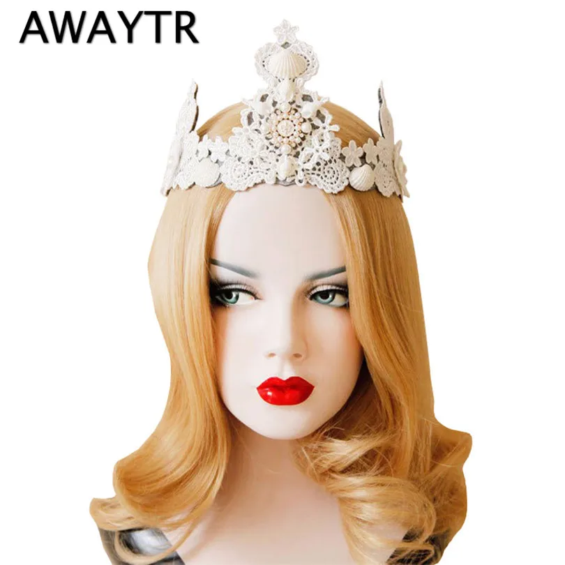 AWAYTR Women Wedding Lace Crown Headband 2019 New Elegant Nature Pearl Shell Crochet Adjustable Hair Bands Girls Headwear
AWAYTR Women Wedding Lace Crown Headband 2019 New Elegant Nature Pearl Shell Crochet Adjustable Hair Bands Girls Headwear