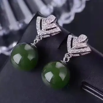 natural Hetian jasper drop earrings 925 silver Natural green 10mm gemstone women noble elegant round earrings jewelry for party
natural Hetian jasper drop earrings 925 silver Natural green 10mm gemstone women noble elegant round earrings jewelry for party