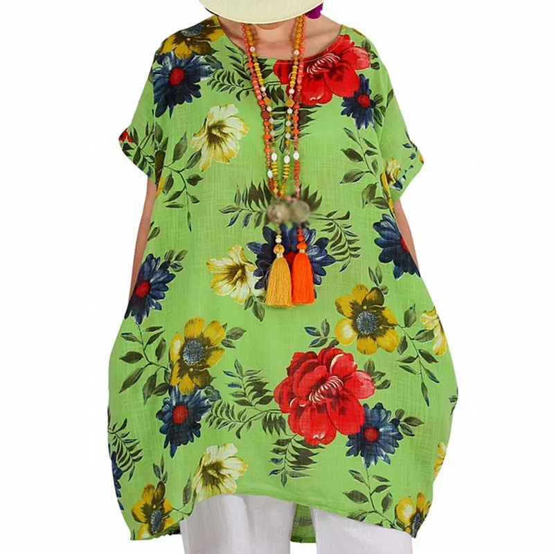 5XL 2019 Summer Women Plus Size Blouses Short Sleeve Printed Blouses Loose O-Neck Long Shirts
5XL 2019 Summer Women Plus Size Blouses Short Sleeve Printed Blouses Loose O-Neck Long Shirts