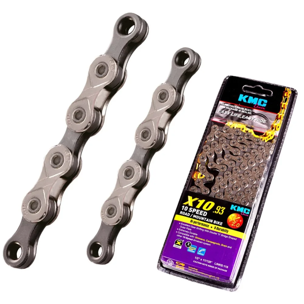 Original KMC X10.93 10 Speed Chain for Trekking KMC 116 Links Half Nickel Plated Bicycle 10S Chain + KMC Missing Link.
Original KMC X10.93 10 Speed Chain for Trekking KMC 116 Links Half Nickel Plated Bicycle 10S Chain + KMC Missing Link.