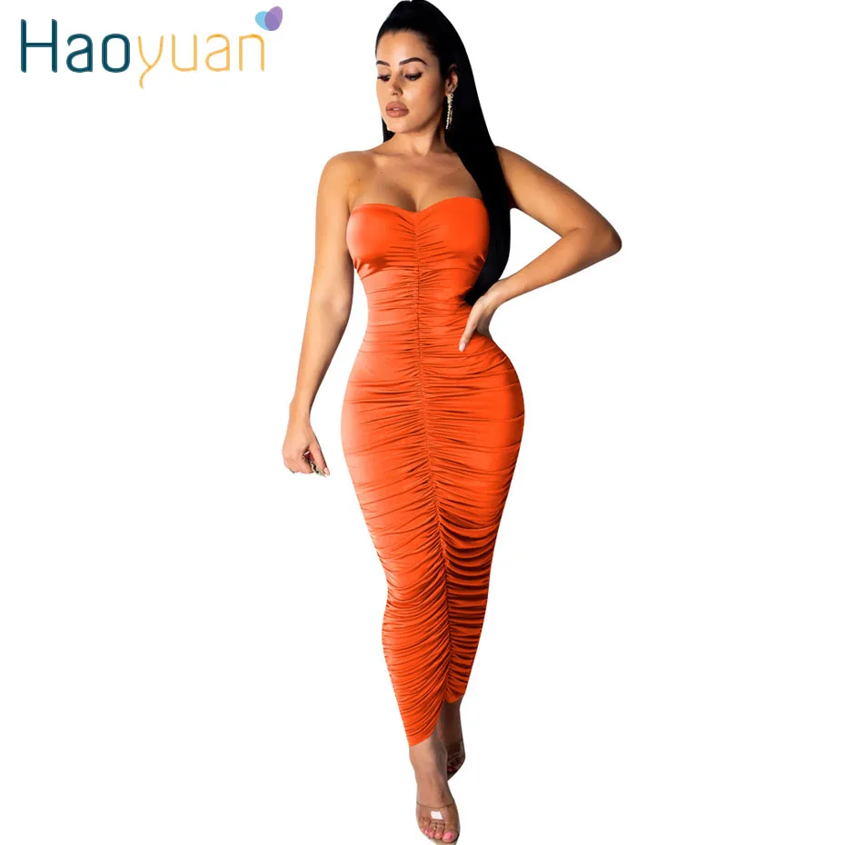 HAOYUAN Sexy Wrap Dress Women Festival Vestiod Stretchy Draped Bodycon Party Dress Club Off Shoulder Backless Maxi Tube Dresses
HAOYUAN Sexy Wrap Dress Women Festival Vestiod Stretchy Draped Bodycon Party Dress Club Off Shoulder Backless Maxi Tube Dresses
