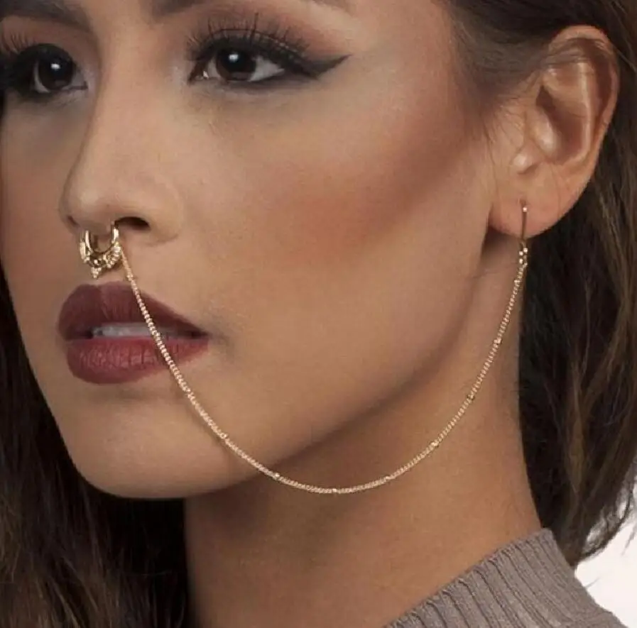 1pcs Titanium Tribal Hinged fake Nose Septum Clicker Nipple Ear Piercing Cuff Ring CZ Crystal Cartilage body Jewelry
1pcs Titanium Tribal Hinged fake Nose Septum Clicker Nipple Ear Piercing Cuff Ring CZ Crystal Cartilage body Jewelry