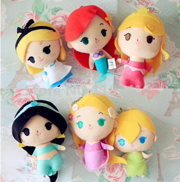 Princess Dolls Plush Toys Rapunzel Little Mermaid Tinkerbell Alice Cinderella Snow White Jasmine Belle Cute Pendant Keychains
Princess Dolls Plush Toys Rapunzel Little Mermaid Tinkerbell Alice Cinderella Snow White Jasmine Belle Cute Pendant Keychains